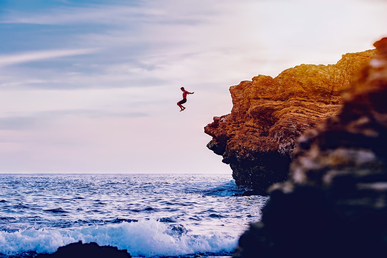 Cliff jumping