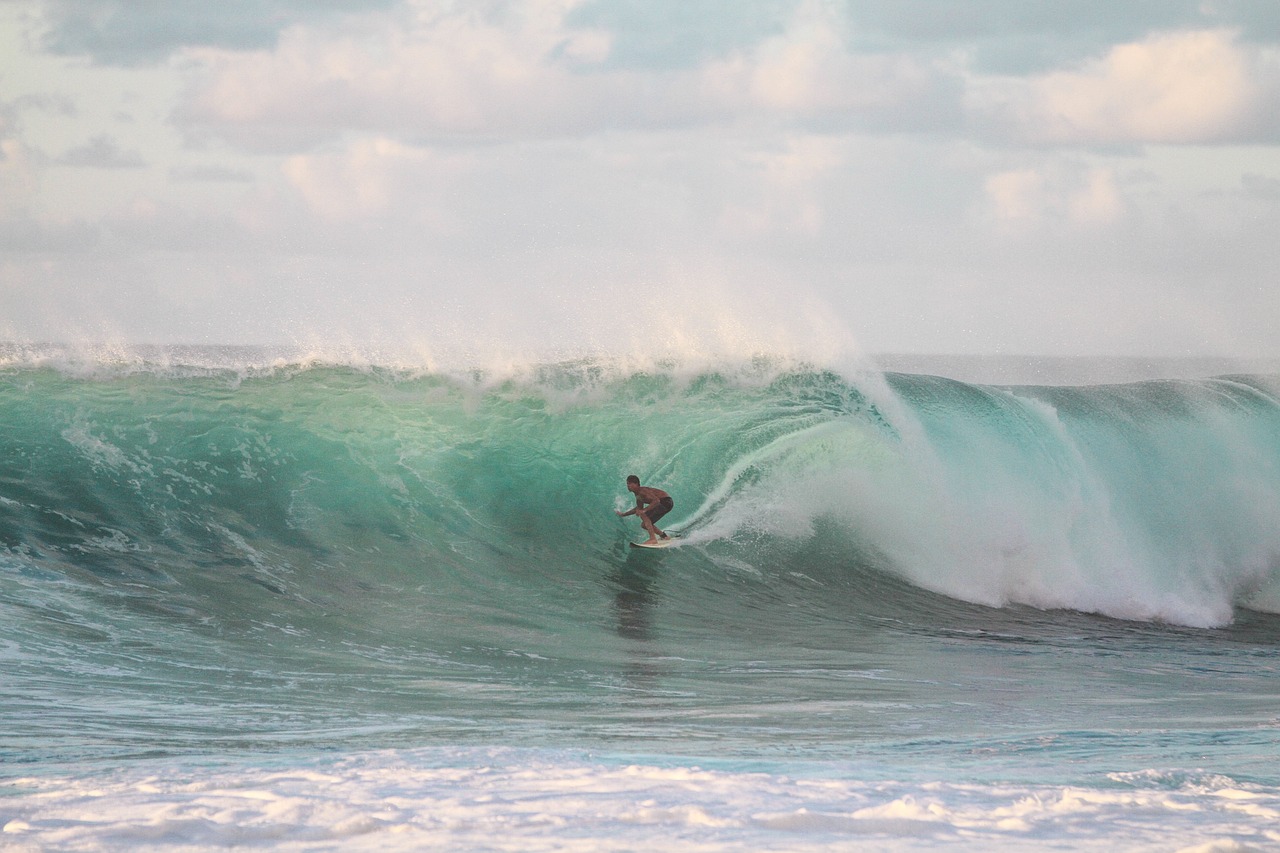 Surfer on wave